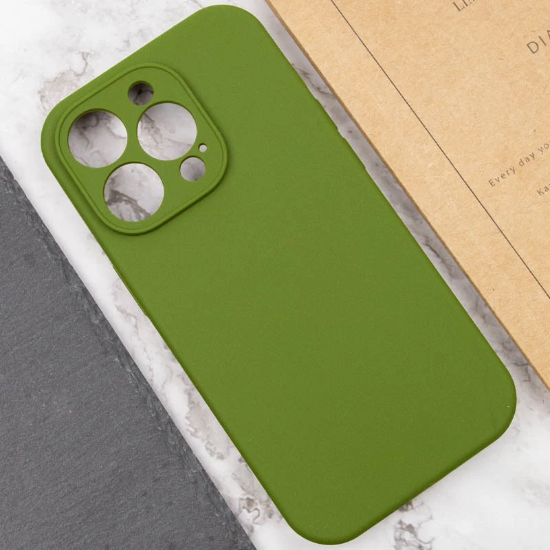 Чохол з захистом камери Silicone Case для Apple iPhone 17 Pro Max (6.9") – Зелений / Dark Olive. Фото 3 з 4