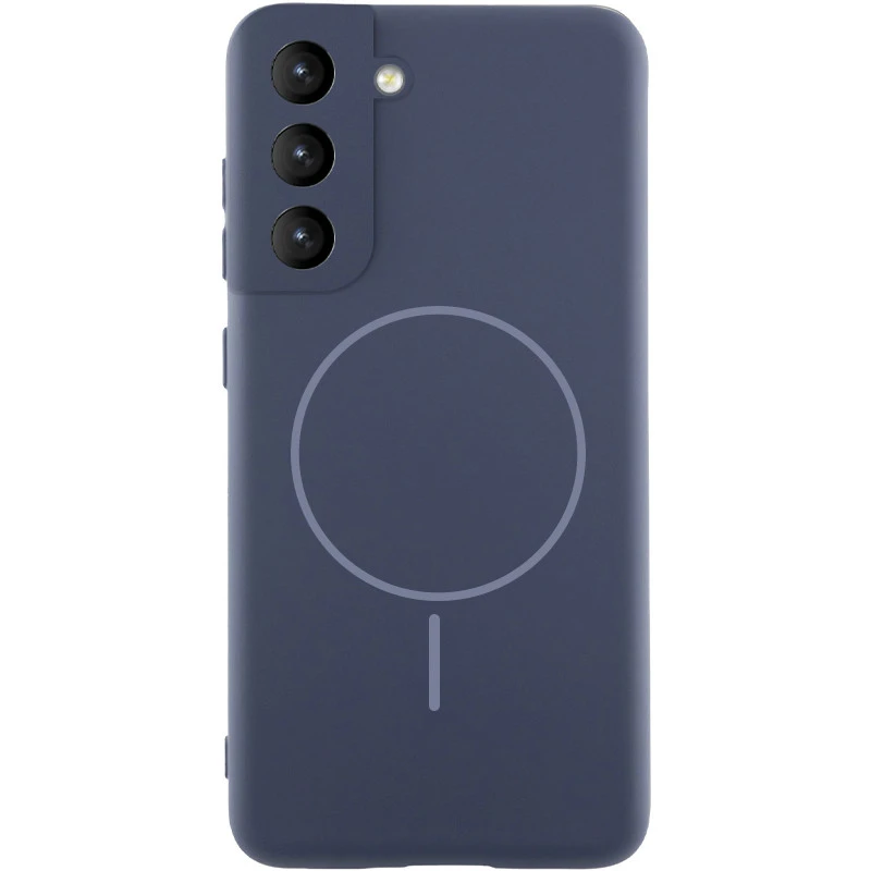 Чохол Silicone Cover Lakshmi Full Camera (AA) with Magnetic Fit для Samsung Galaxy S21 FE – Темно-синій / Midnight blue. Фото 1 з 1