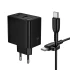 МЗП Borofone BAS17A Erudite PD65W+QC3.0 (1USB-A/1C) + кабель Type-C to Type-C – Black. Фото 4 з 7