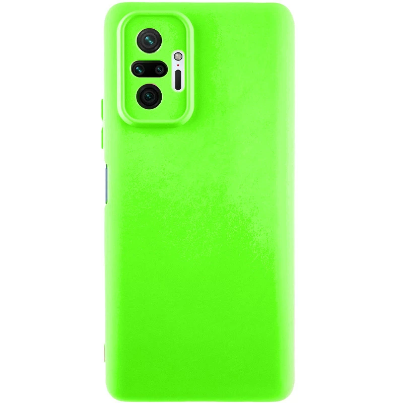 Кольоровий силіконовий чохол GETMAN на Xiaomi Redmi Note 10 Pro Max – Салатовий / Neon Green. Фото 1 з 1