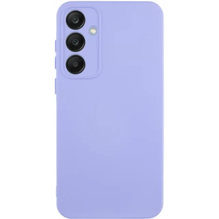 Цветной силиконовый чехол GETMAN с закрытой камерой на Samsung Galaxy S23 — Сиреневый / Dasheen