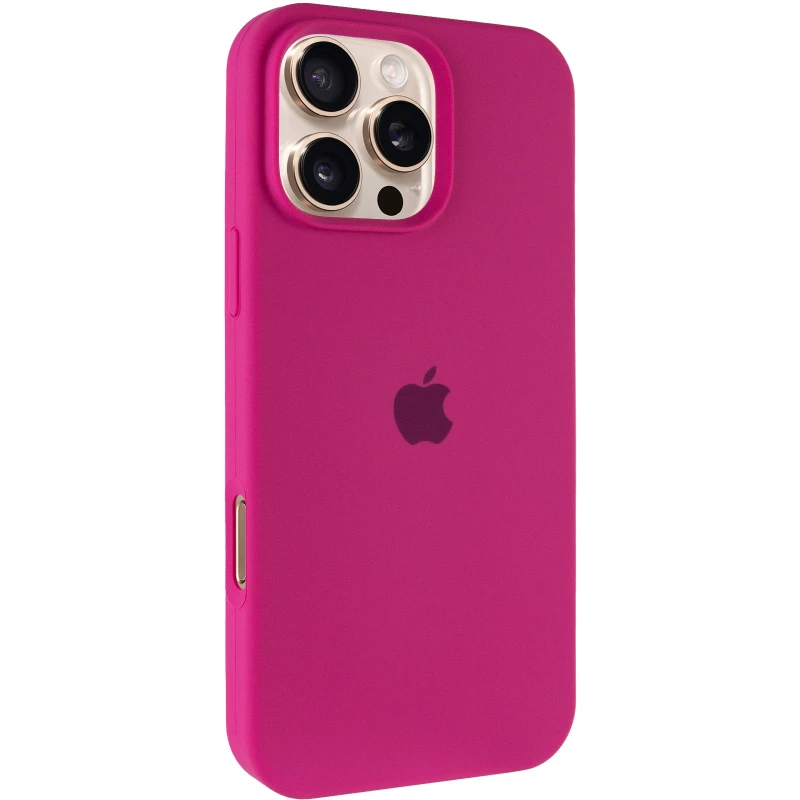 Чехол Silicone Case с закрытым низом для Apple iPhone 16 Pro Max – Малиновый / Dragon Fruit. Фото 2 из 8