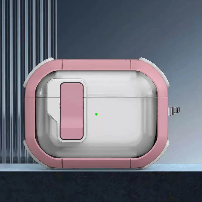 Футляр протиударний Locking Button для навушників Airpods Pro 3 – Pink. Фото 2 з 2
