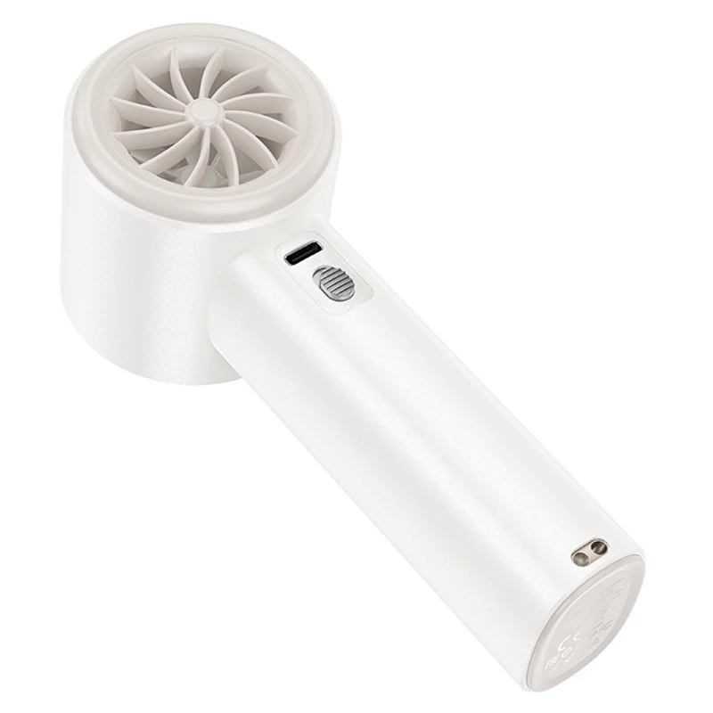 Портативний вентилятор Hoco HX64 Hurricane high speed handheld fan 3600 mAh – White. Фото 7 з 8