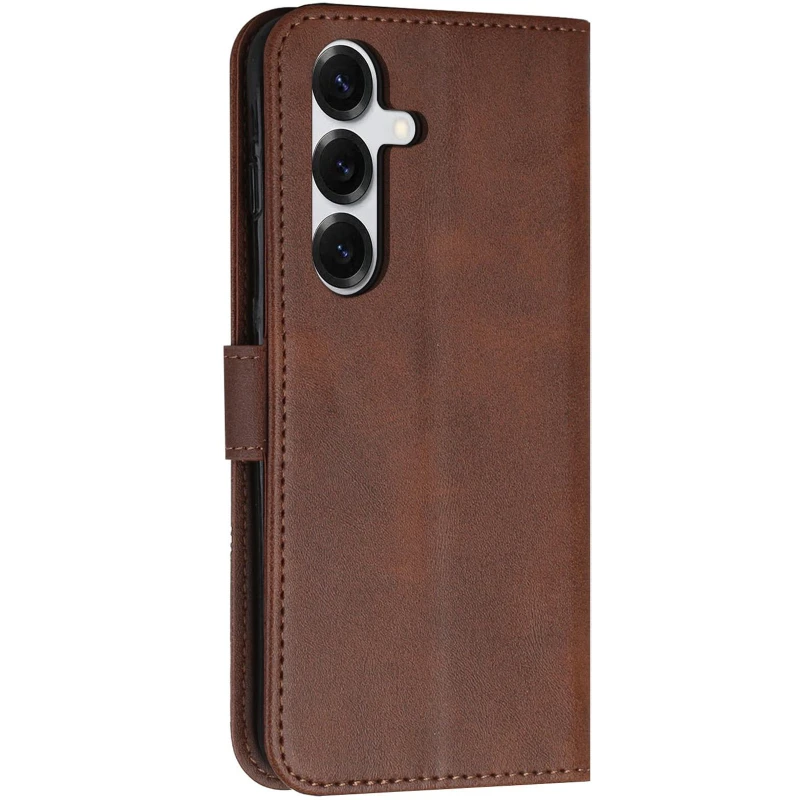 Кожаный чехол-книжка Jet Cover для Samsung Galaxy S26 – Brown. Фото 3 из 4