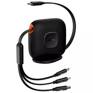 Дата кабель Baseus Traction Series Retractable Type-C to 3in1 100W (1.7m) (CAQY00000) фото 1 з 1