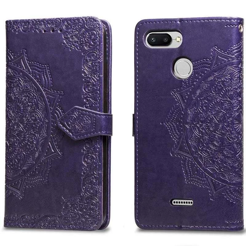 Шкіряний чохол-книжка Art Case з візитницею для Xiaomi Redmi 6 – Фіолетовий. Фото 2 з 6