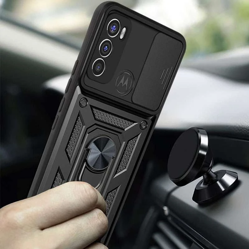 Протиударний чохол Serge Ring з захистом камери на Motorola Moto G60 – Чорний. Фото 4 з 5