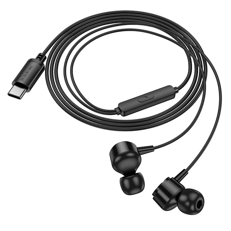 Навушники Borofone BM94 Sonar universal (Type-C/1.2m) – Black. Фото 4 з 6