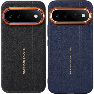 TPU+PC Vegan Leather Case with Metal Camera Frame для Google Pixel 11 Pro XL