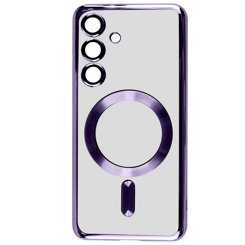 Хромовий TPU чохол з MagSafe на Samsung Galaxy S23 FE – Purple. Фото 2 з 3