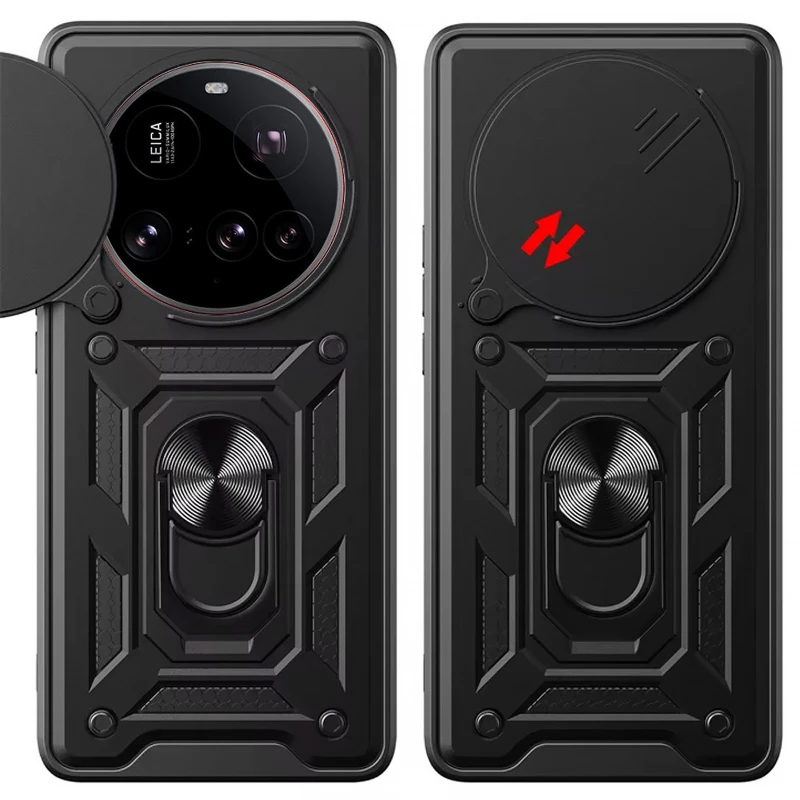 Удароміцний чохол Ummi Camshield Serge Ring (in box) для Xiaomi 15 Ultra – Чорний / Black. Фото 2 з 3