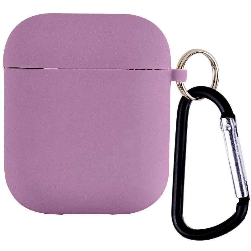 Силіконовий футляр з мікрофіброю для навушників Airpods 1/2 – Ліловий / Lilac Pride. Фото 2 з 2