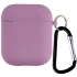 Силіконовий футляр з мікрофіброю для навушників Airpods 1/2 – Ліловий / Lilac Pride. Фото 2 з 2