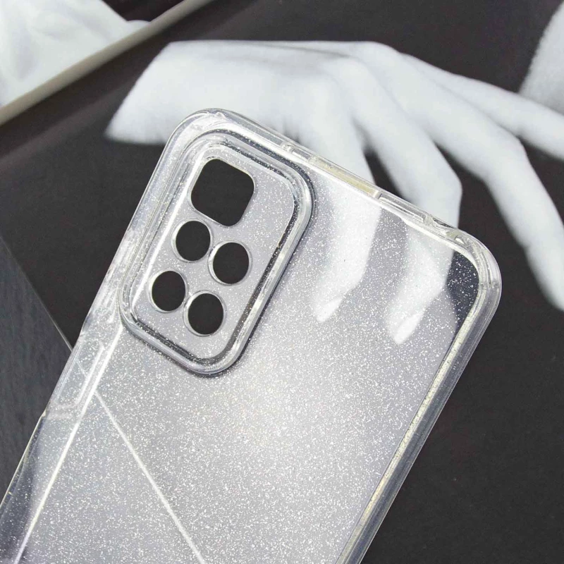 Прозрачный чехол с блестками Xiaomi Redmi 10 – Clear. Фото 3 из 7