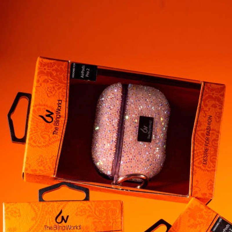 TPU чохол Bling World Rock Diamond для навушників AirPods 3 – Рожевий. Фото 4 з 6