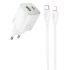 СЗУ Hoco N41 Almighty PD20W+QC3.0 + Type-C to Lightning – White. Фото 1 из 4