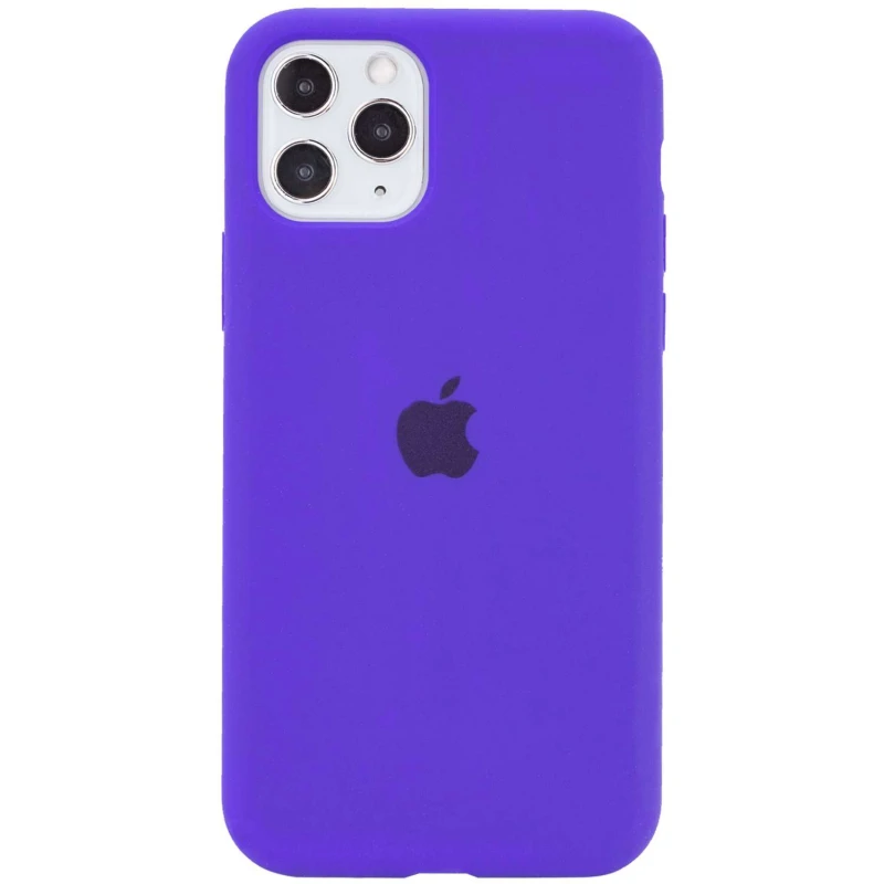 

Чехол Silicone Case с закрытым низом для Apple iPhone 11 Pro (5.8") (Фиолетовый / Purple), Фіолетовий / purple