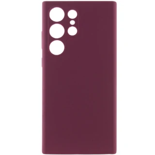 Чохол Silicone Case Lakshmi Premium із закритою камерою для Samsung Galaxy S23 Ultra — Бордовий / Plum