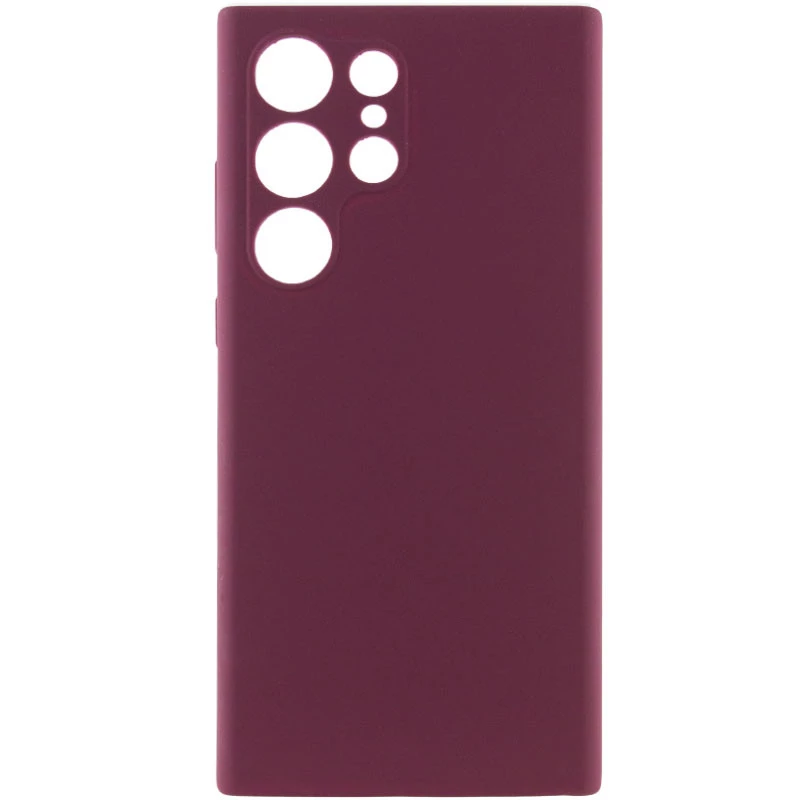 Чехол Silicone Case Lakshmi Premium з закритою камерою на Samsung Galaxy S23 Ultra – Бордовый / Plum. Фото 2 из 10