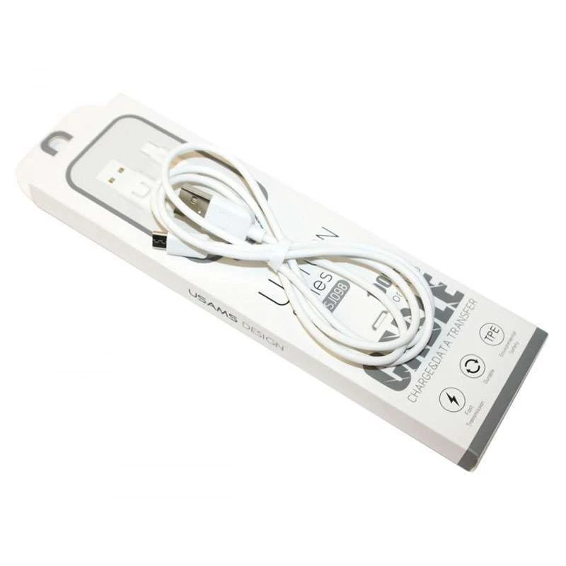 Дата кабель Usams US-SJ098 U-Turn Series USB to MicroUSB (1m) – Білий. Фото 2 з 2