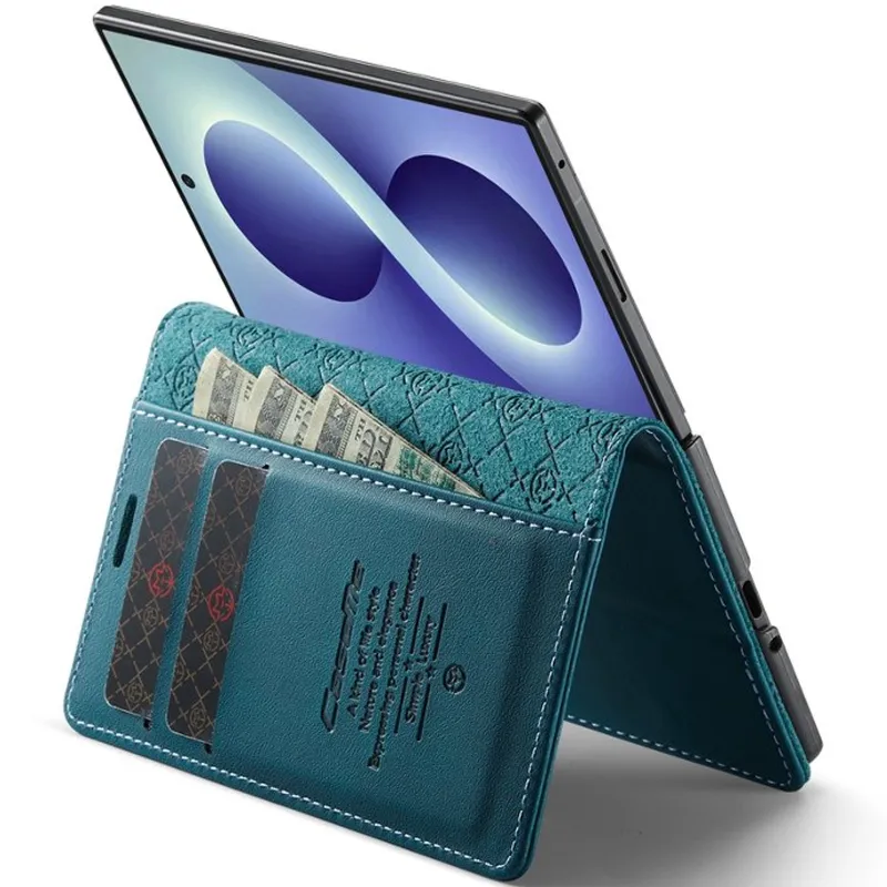 Шкіряний чохол-книжка CaseMe Velvet Matte для Samsung Galaxy Z Fold8 – Green. Фото 6 з 6
