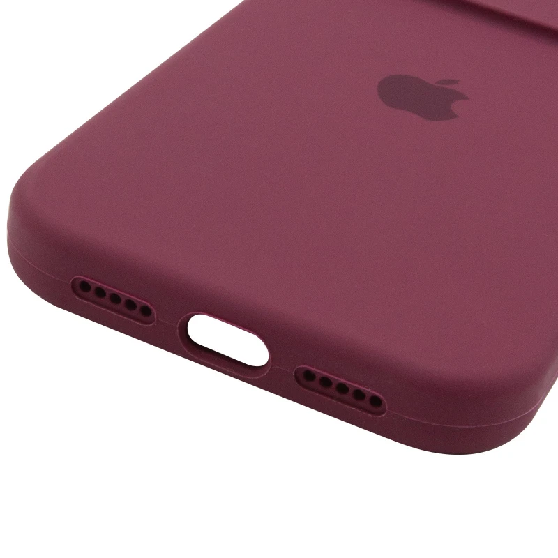 Чохол Silicone Case з захистом камери на Apple iPhone 16 Pro – Бордовий / Plum. Фото 6 з 6