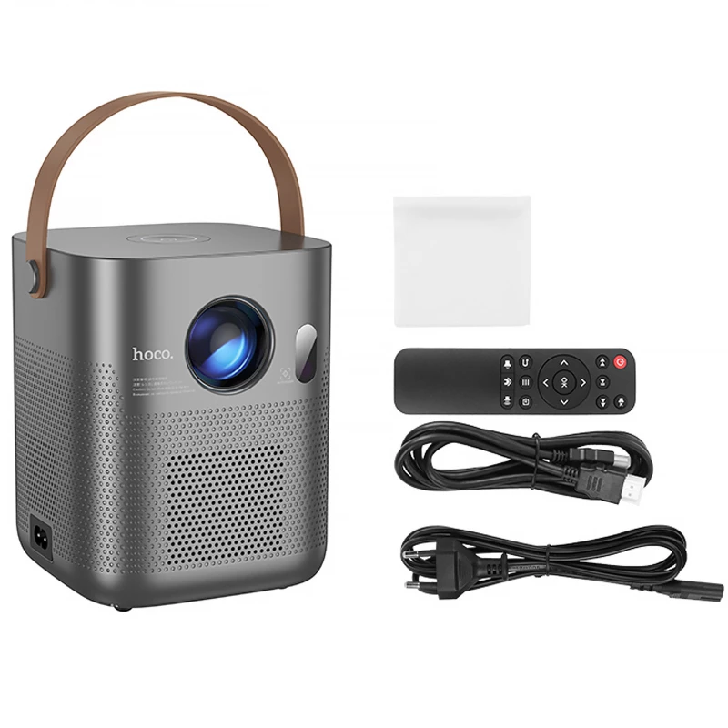 Проектор Hoco DT4 Smart full autofocus 720P (Android version) – Metal grey. Фото 4 из 6