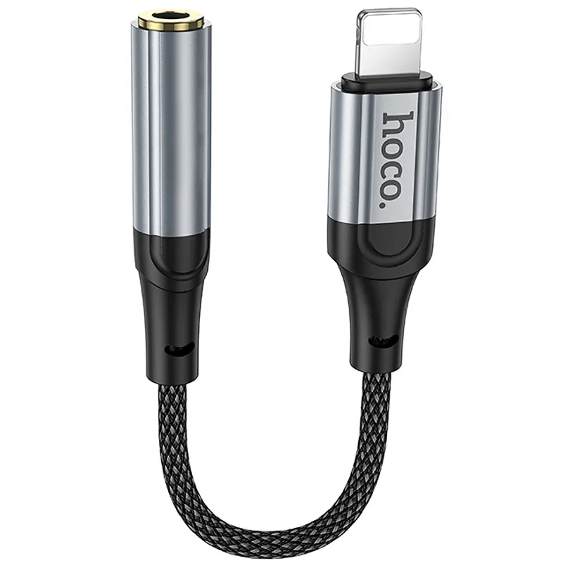 Аудіо кабель Aux Hoco LS36A Fresh 3.5mm to Lightning (0.12m) фото 1 з 1
