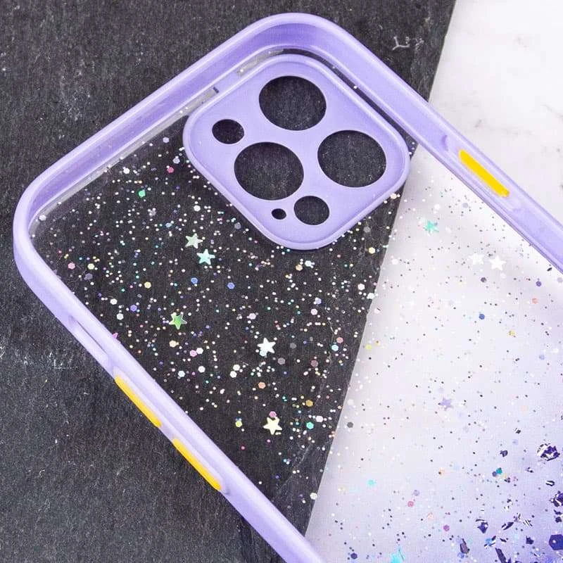 Чохол з блискітками та захистом камери на Apple iPhone 13 Pro Max (6.7") – Бузковий. Фото 4 з 4