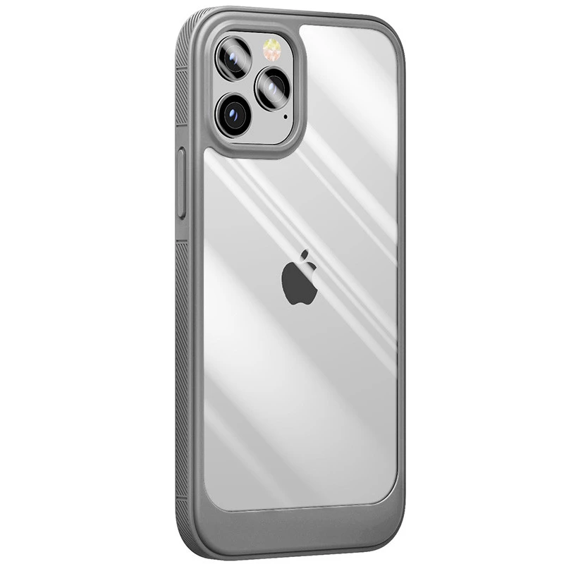 Силіконовий чохол з щільним обідком на Apple iPhone 15 Pro (6.1") – Grey. Фото 2 з 5