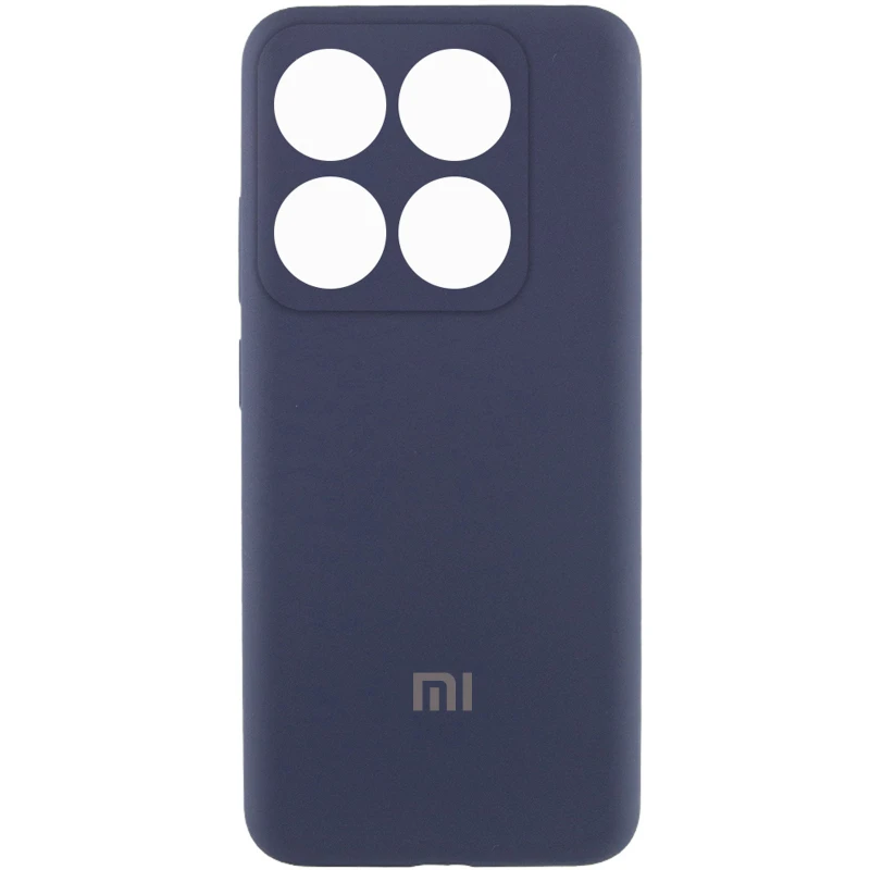 Чехол Silicone Case Lakshmi Premium L с закрытой камерой для Xiaomi 14T – Темно-синий / Midnight blue. Фото 1 из 2