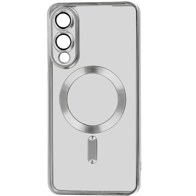 Хромовий TPU чохол з MagSafe на Samsung Galaxy S25 Edge – silver. Фото 1 з 2