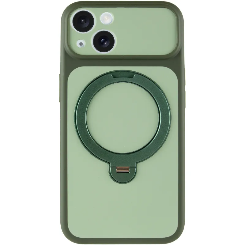 Чехол Ummi Full Camera with Magnetic Fit HQ Ring для Apple iPhone 13 (6.1") – Green. Фото 3 из 8