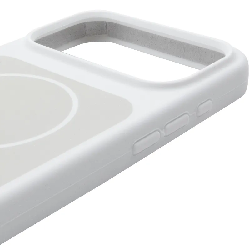 Чохол Silk Duo Color (AA) NO LOGO with Magnetic Fit для Apple iPhone 18 Pro – White. Фото 4 з 5