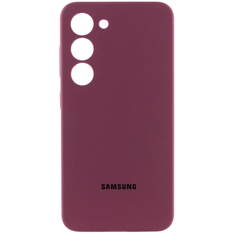 Чохол Silicone Case Lakshmi Premium L з закритою камерою на Samsung Galaxy S24+ – Бордовий / Plum. Фото 1 з 7