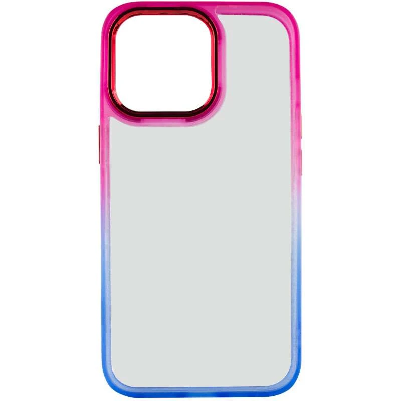 Силиконовый чехол фреш для Apple iPhone 13 Pro (6.1") – Синий / Розовый. Фото 4 из 6