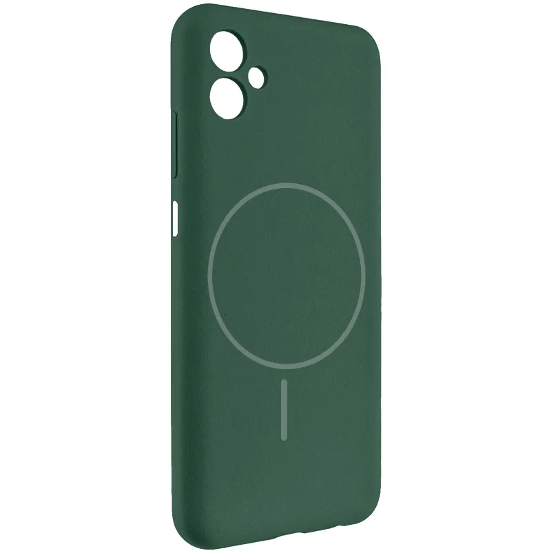 Чохол Silicone Cover Lakshmi Full Camera (AA) with Magnetic Fit для Samsung Galaxy A08 – Зелений / Dark green. Фото 1 з 1