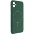 Чохол Silicone Cover Lakshmi Full Camera (AA) with Magnetic Fit для Samsung Galaxy A08 – Зелений / Dark green. Фото 1 з 1