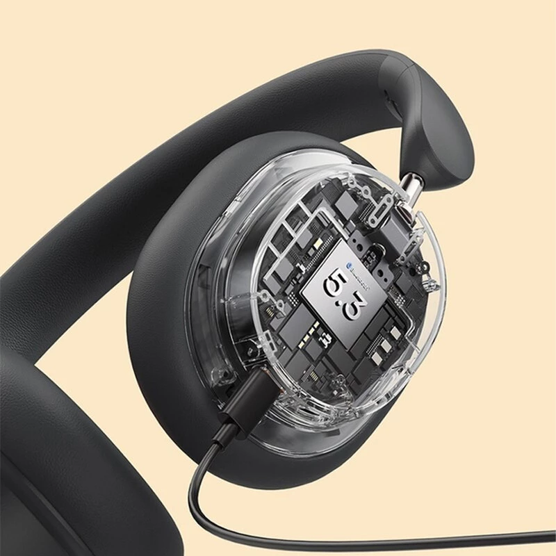 Накладні бездротові навушники Baseus Bowie D05 Wireless Headphones (NGTD02021) – Grey. Фото 7 з 9