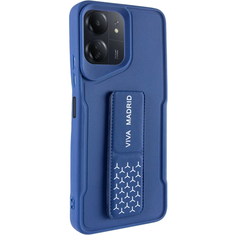 Чехол Вива с ремешком для Xiaomi Poco C65 – Dark Blue. Фото 3 из 15