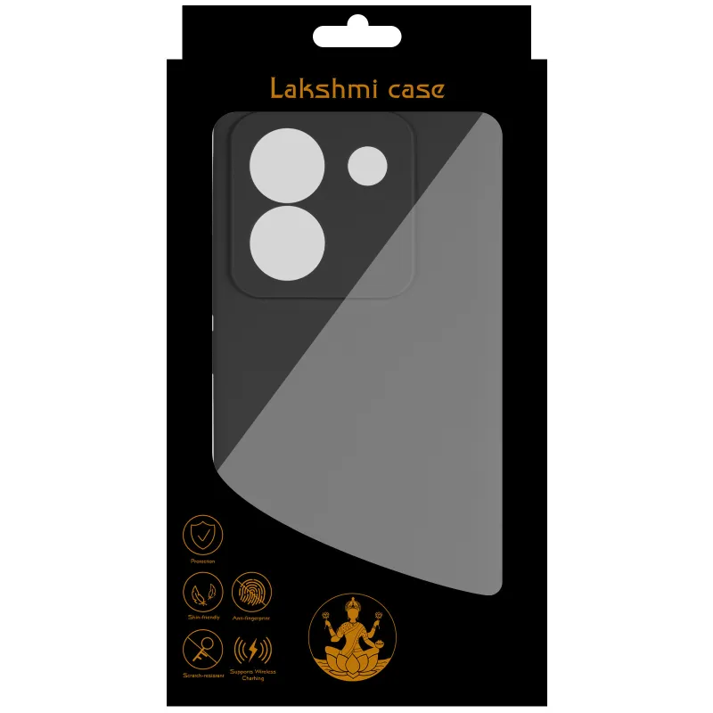 Чехол Silicone Case Lakshmi Premium з закритою камерою на Xiaomi Poco M7 pro 5G – Черный / Black. Фото 7 из 10