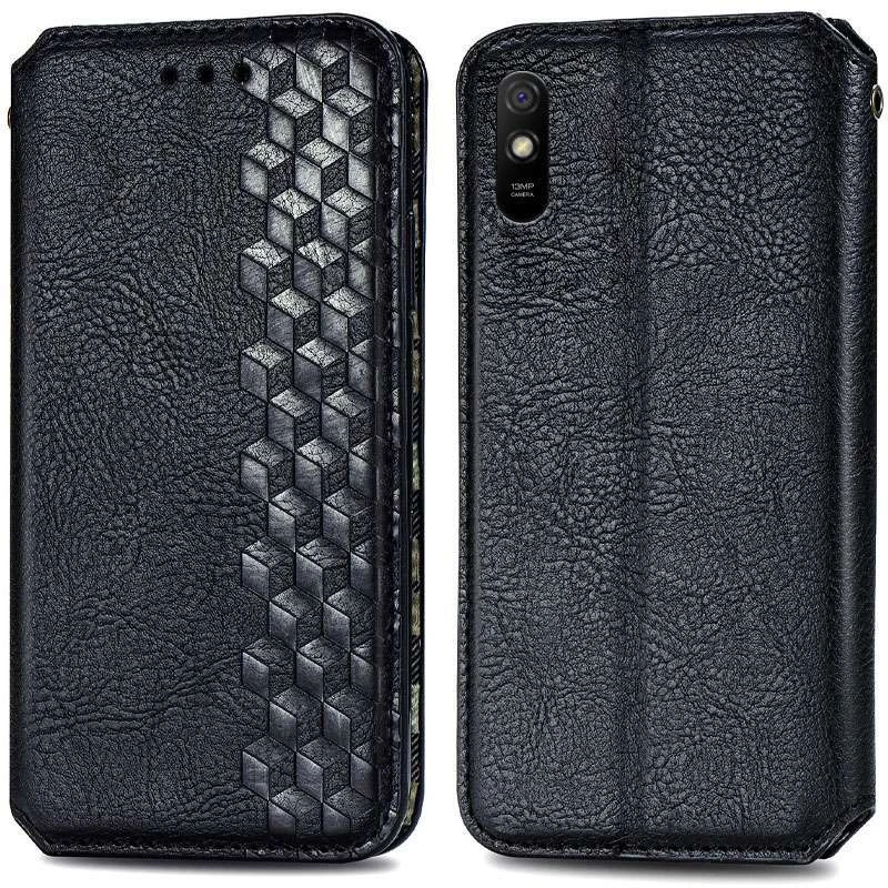 Чохол книжка GETMAN Cubic для Xiaomi Redmi 9A – Чорний. Фото 2 з 5