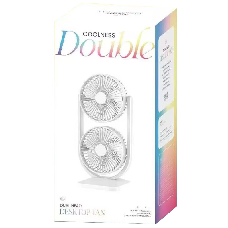 Настільний вентилятор S30 Dual-Fan 3000mAh – White. Фото 4 з 4