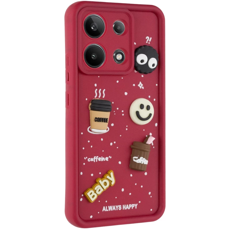 Чехол TPU Toys Case для Xiaomi Redmi Note 13 4G – Red / Always Happy. Фото 2 из 7