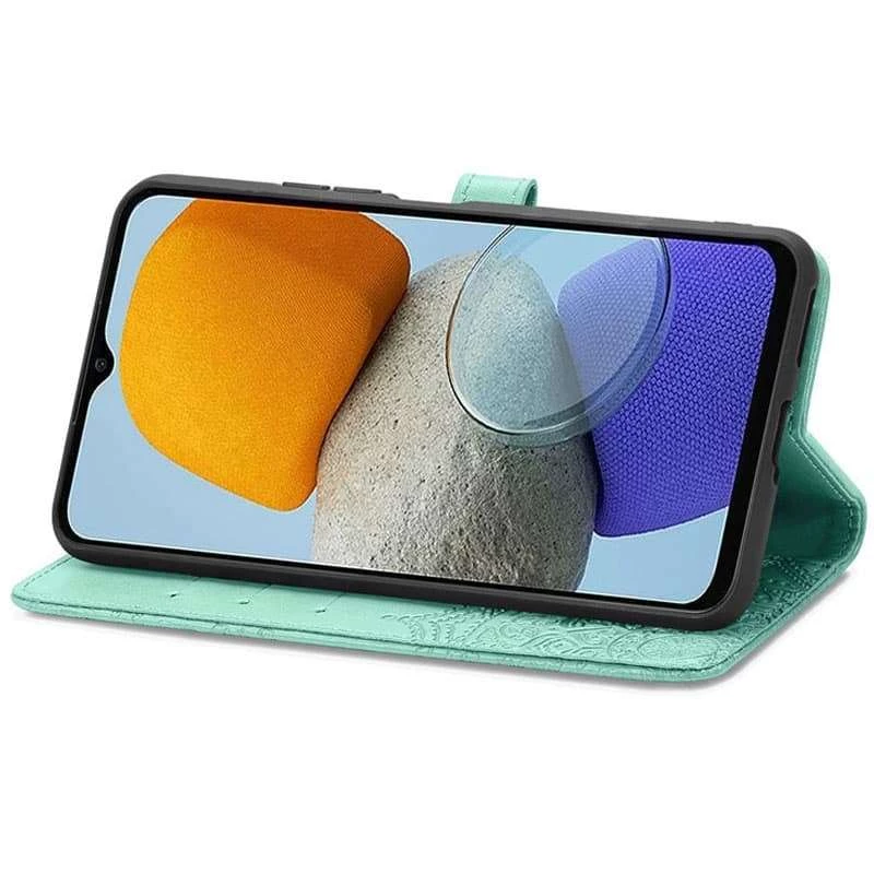 Шкіряний чохол-книжка Art Case з візитницею для Samsung Galaxy A24 4G – Бірюзовий. Фото 4 з 4