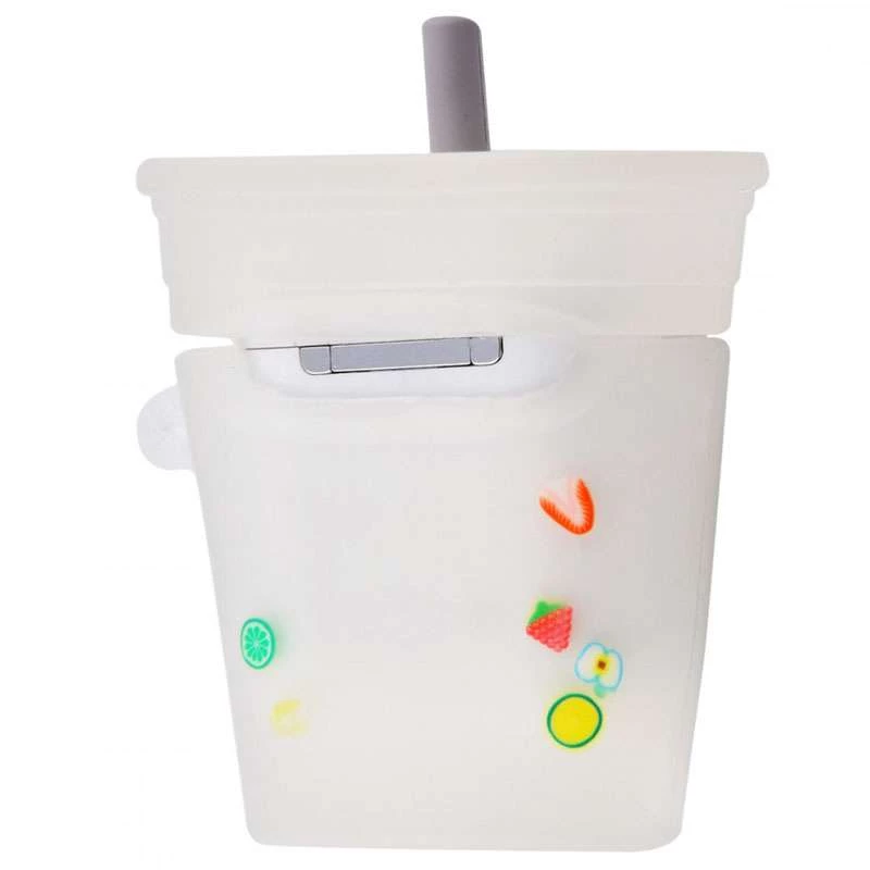 Силиконовый футляр Logo series для наушников AirPods 1/2 + карабин – Starbucks Neon Cocktail. Фото 3 из 3