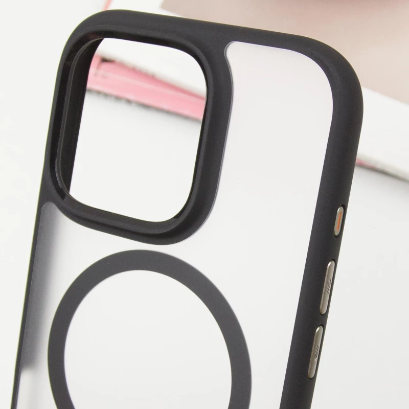 TPU+PC чохол Blueo Skin Friendly Frosted with MagSafe для Apple iPhone 16 Pro Max – Чорний. Фото 11 з 15
