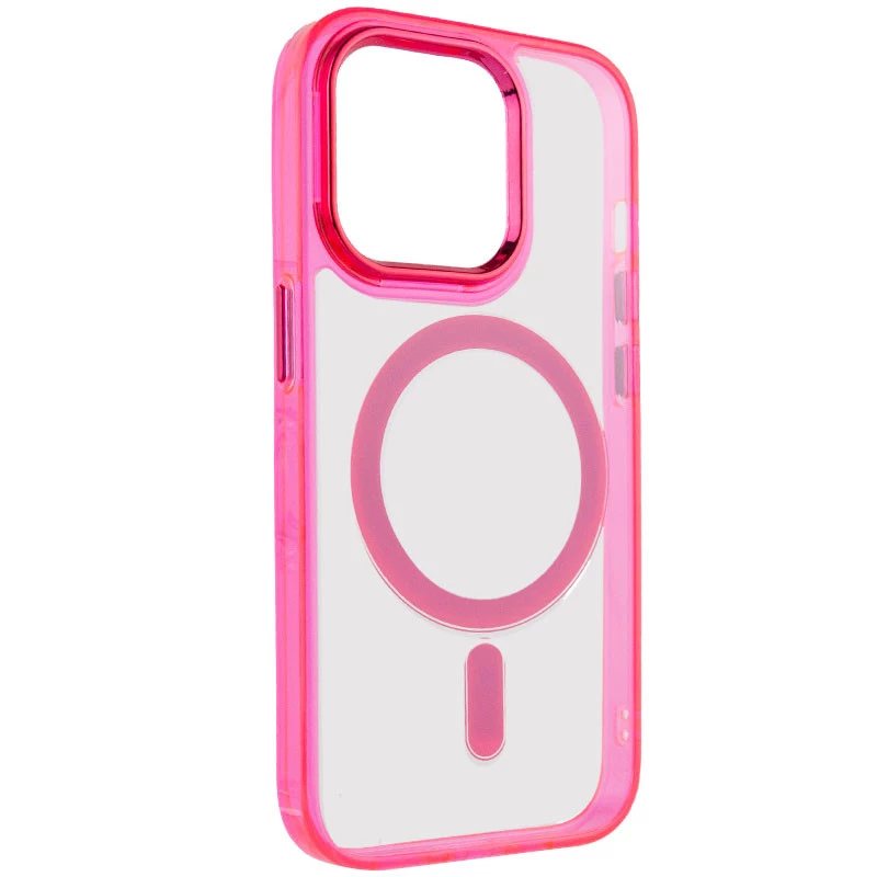 Силіконовий чохол Iris с MagSafe на Apple iPhone 13 Pro (6.1") – Малиновий. Фото 3 з 8