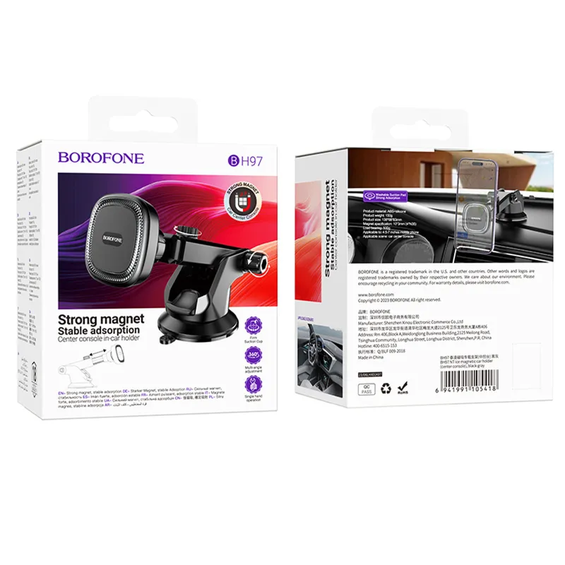 Автотримач Borofone BH97 NT Ice – Black / Gray. Фото 2 з 6